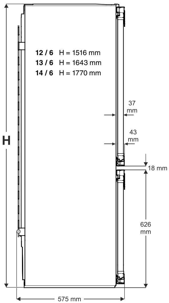 ELECTROLUX IK321BR - Appliance dimensions - 1
