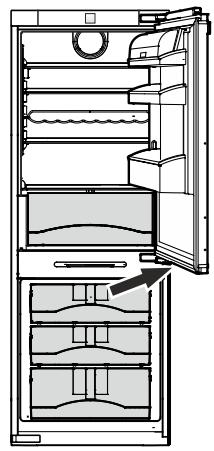 ELECTROLUX IK321BR - Removing the soft stop mechanism from the refrigerator door - 1