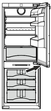 ELECTROLUX IK321BR - Démontage de l'amortisseur de fermeture de la portedu réfrigérateur - 1