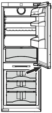 ELECTROLUX IK321BR - Schließdampfer der Kuhlteiltür abmontieren - 1