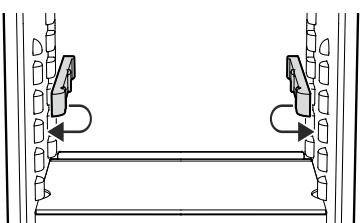 ELECTROLUX IK321BR - Modifier la hauteur de la surface de rangement en deux parties - 1
