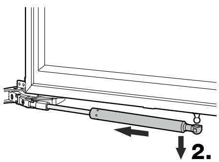 ELECTROLUX IK321BR - Removing the soft stop mechanism from the freezer door - 2