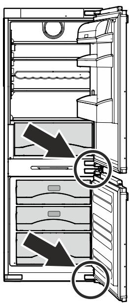 ELECTROLUX IK321BR - Modificare l'incernieratura dello sportello - 1