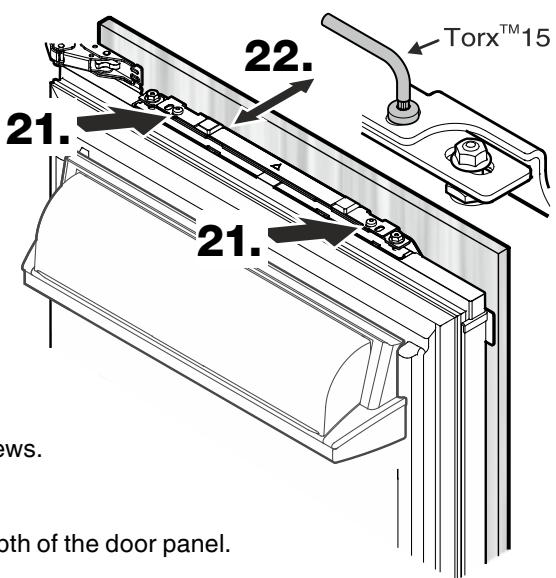 ELECTROLUX IK321BR - Aligning the refrigerator panel - 3