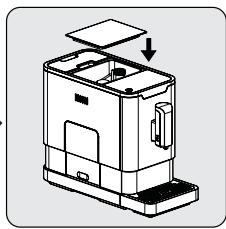 BEKO CEG3190 - Filing the bean container - 6