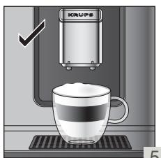 KRUPS EVIDENCE EA897B - 5.A. MAKE A MILK RECIPE - 6