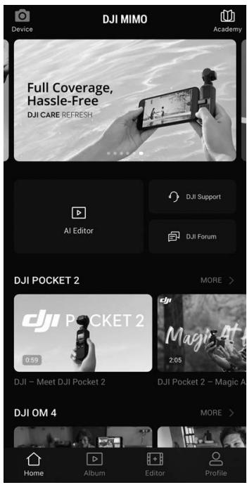DJI OM 5 SUNSET WHITE OSMO MOBILE 5 - Application DJI mimo - 1