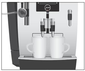 JURA XJ9 PROFESSIONAL - Préparation de deux spécialités de café - 1