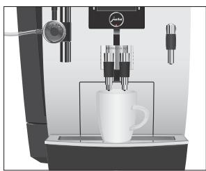 JURA XJ9 PROFESSIONAL - Adaptation durable de la quantité d'eau à la taille de la tasse - 1