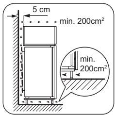 ZANUSSI ZBB28465SA - Conditions requises en matière de circulation d'air - 1