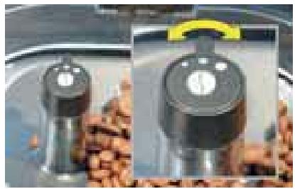 KRUPS BEAN TO CUP EA8258 - Bedeutung der Positionen des Verstellknopfes - 1