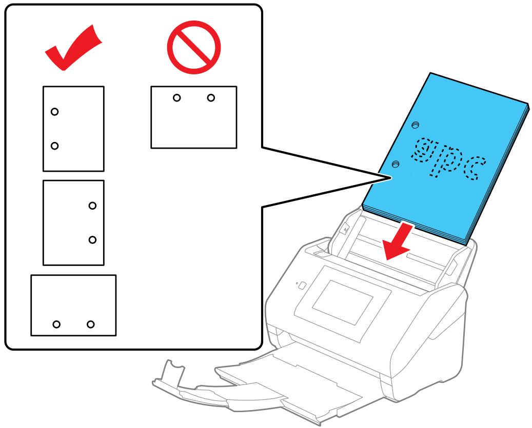 EPSON WORKFORCE DS-790WN - Chargement de documents originaux dans le bac d'alimentation - 7