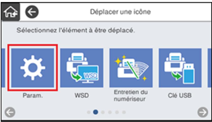 EPSON WORKFORCE DS-790WN - Personnalisation de l'écran d'accueil - 5