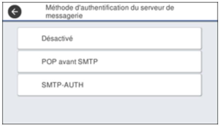 EPSON WORKFORCE DS-790WN - Configuration des paramètres du serveur de courriel - 1