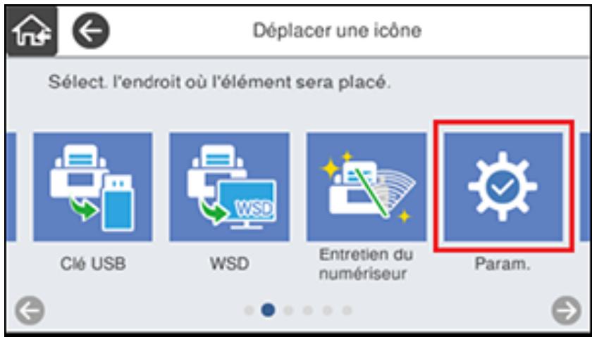 EPSON WORKFORCE DS-790WN - Personnalisation de l'écran d'accueil - 4