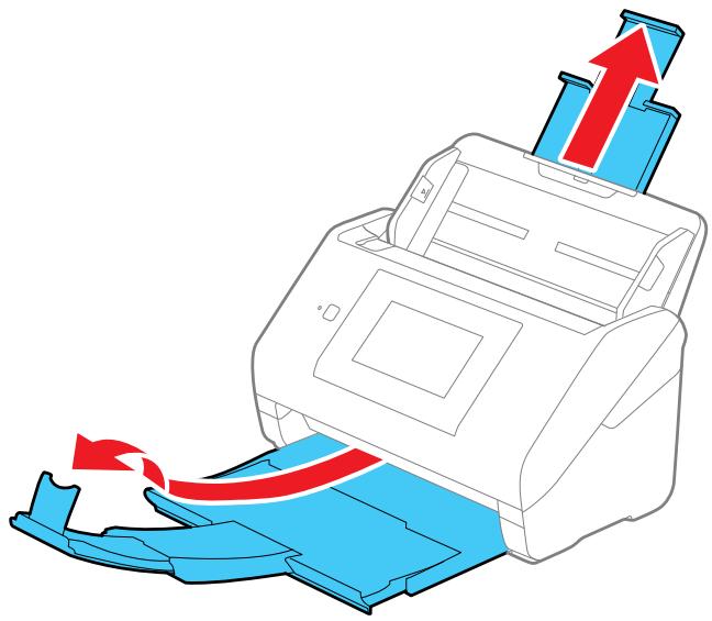 EPSON WORKFORCE DS-790WN - Chargement de documents originaux de plusieurs formats dans le bac d'alimentation - 1