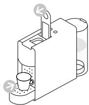 NESPRESSO ESSENZA MINI TRIANGLE - To turn the machine ON, press either the Espresso or Lungo button. - 2