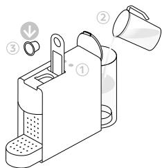 NESPRESSO ESSENZA MINI TRIANGLE - Programmering af vandmængde/Προγραμματισμός όγκου νερού - 1