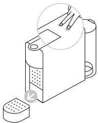 NESPRESSO ESSENZA MINI TRIANGLE - Vidange du système avant une période d'inutilisation, pour la protection contre le gel ou avant une réparation - 1