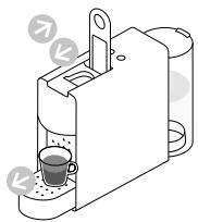 NESPRESSO ESSENZA MINI TRIANGLE - To turn the machine ON, press either the Espresso or Lungo button. - 4