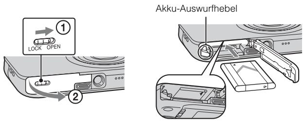 SONY WX60 - Einsetzen des Akkus - 1
