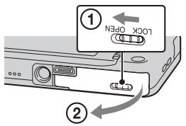 SONY WX60 - Insertion d'une carte mémoire (vendue séparément) - 1