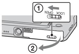 SONY WX60 - Muistikortin (myydään erikseen) asettaminen - 1