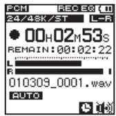 TEAC VR-20 - Press the REC key to start recording. - 1
