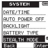 TEAC VR-20 - Using the stealth mode - 2