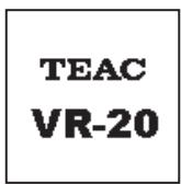 TEAC VR-20 - Turning the power on - 2