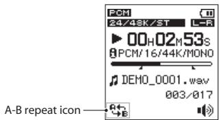 TEAC VR-20 - Press the + key to start repeat playback. - 2