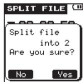 TEAC VR-20 - Splitting files - 3