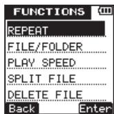 TEAC VR-20 - FUNCTION menu - 1