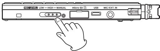 TEAC VR-20 - Setting the recording level manually - 1