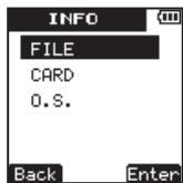 TEAC VR-20 - Viewing unit, card and file information - 3