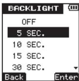 TEAC VR-20 - Setting the backlight - 3