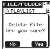 TEAC VR-20 - - File and folder operations (FILE/FOLDER screen) - 2