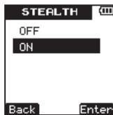 TEAC VR-20 - Using the stealth mode - 3
