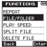 TEAC VR-20 - Creating new folders - 1