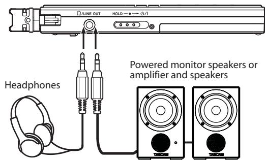 TEAC VR-20 - Connecting monitoring equipment - 1