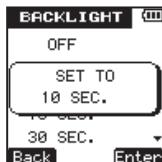 TEAC VR-20 - Setting the backlight - 4