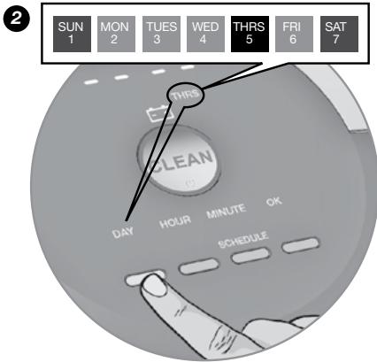 IROBOT ROOMBA 880 - Setting a Schedule - 3