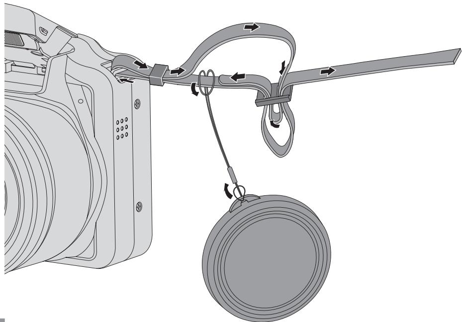 KODAK AZ251 - Install lens cap and neck strap - 1