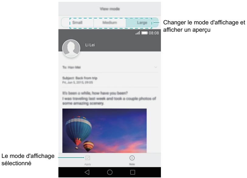 HUAWEI MATE 8 - Modification de la taille de police - 1