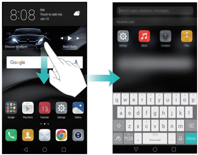 HUAWEI MATE 8 - Trouver rapidement des applications - 1