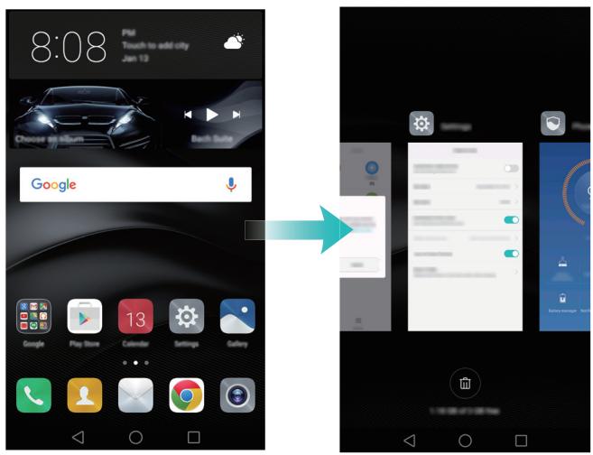 HUAWEI MATE 8 - Voir les applications récemment utilisées - 1