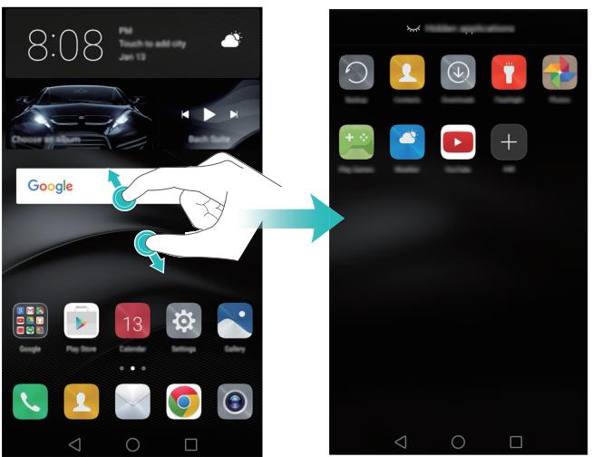 HUAWEI MATE 8 - Recherche d'applications masquées - 1