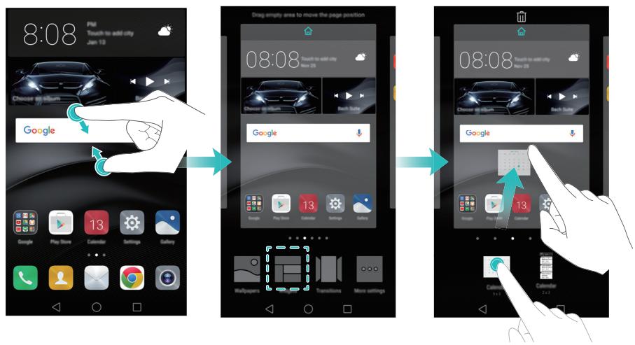HUAWEI MATE 8 - Ajout de widgets à l'écran d'accueil - 2