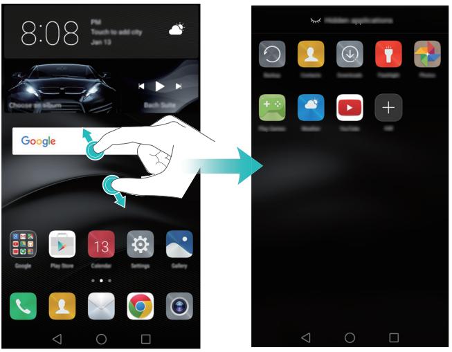 HUAWEI MATE 8 - Masquer des applications - 1