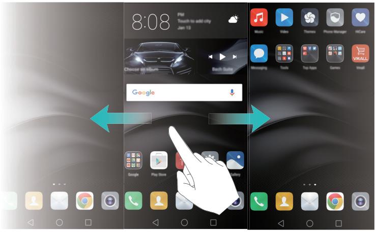 HUAWEI MATE 8 - Passage d'un écran d'accueil à l'autre - 1